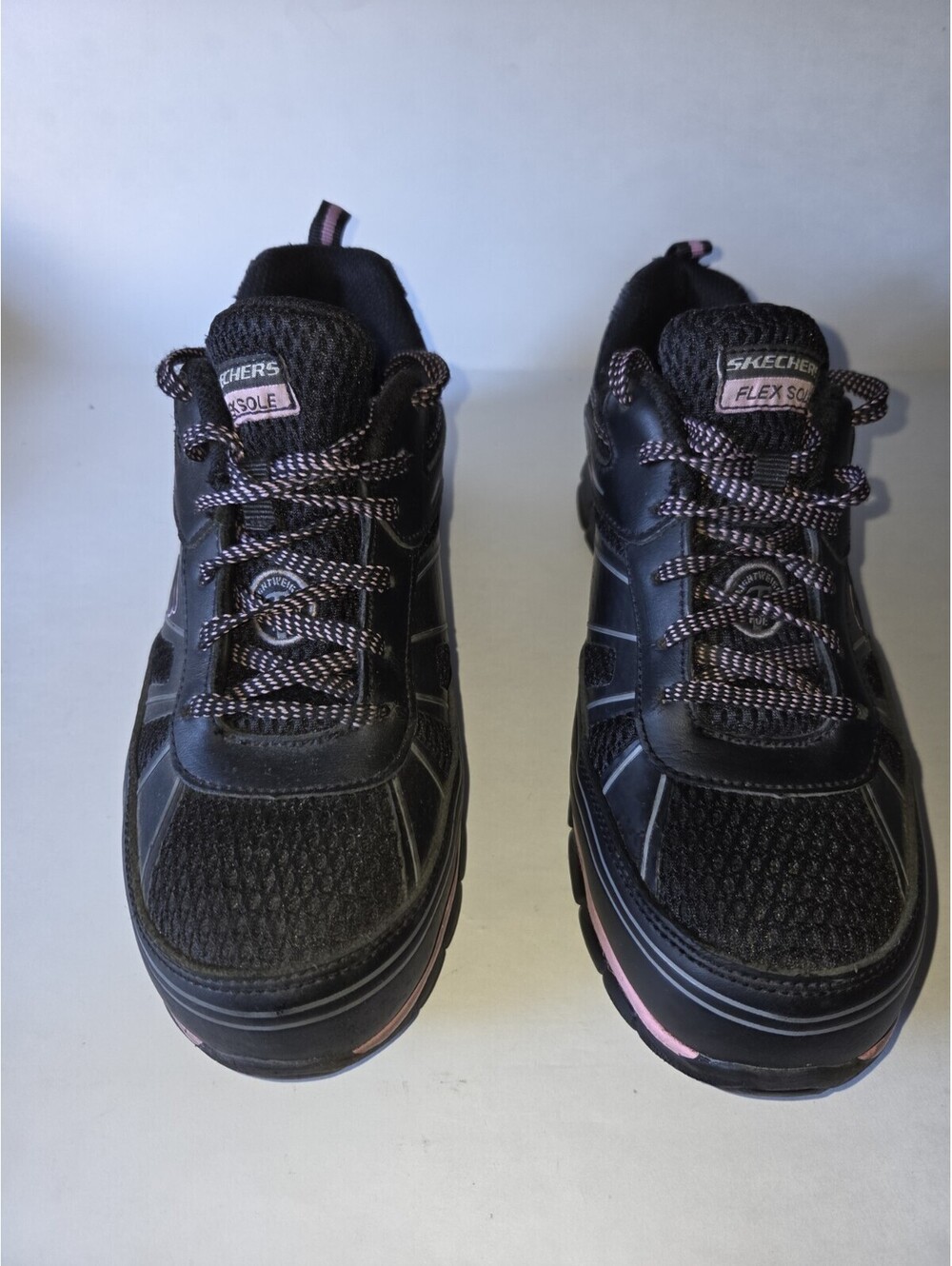 Skechers Work Womens Synergy Algonac Sneakers Black/Pink Shoes 77207 8  US SB1